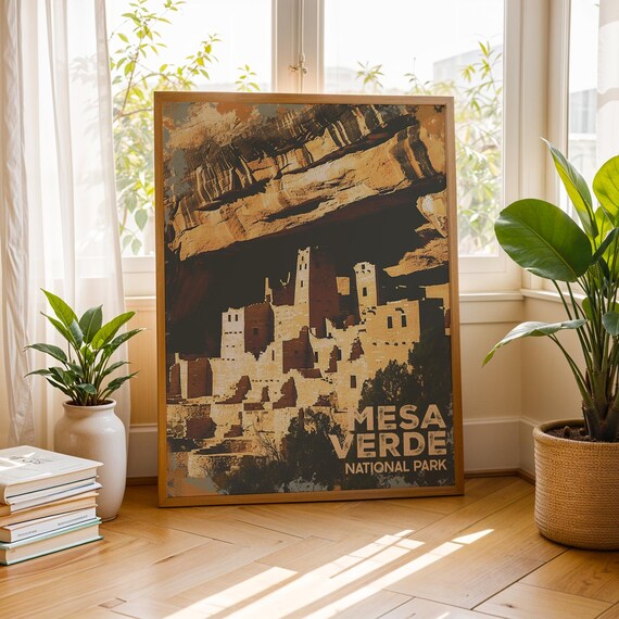 Mesa Verde National Park Vintage Travel Poster