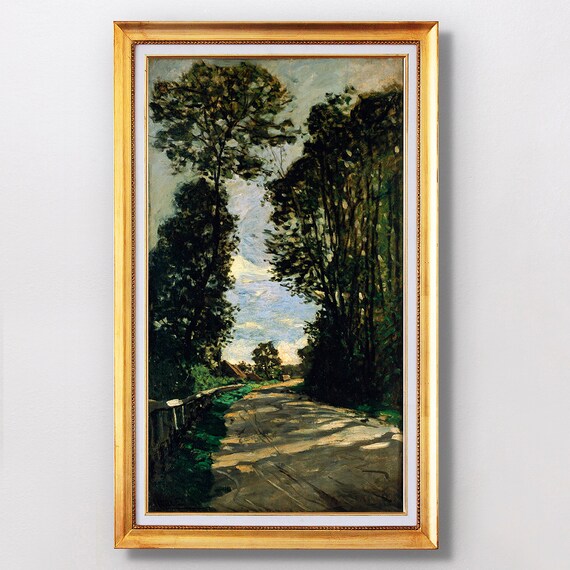 Claude Monet Farm Saint Simon Road 1864 Tree Lined Path Wall Art