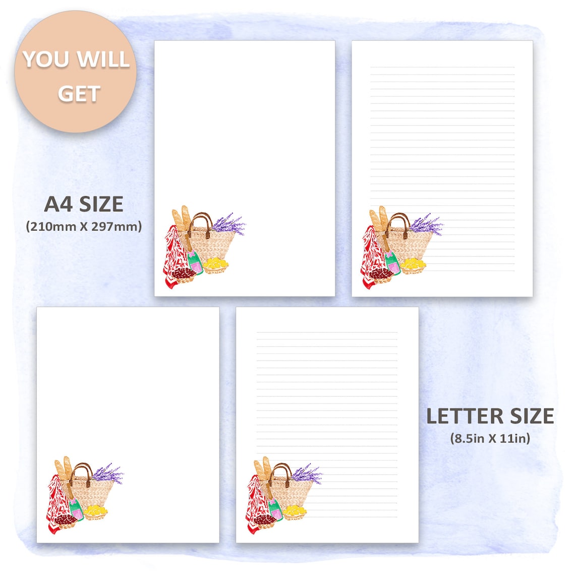 Flower Writing Paper, Botanical Stationery - Image 2