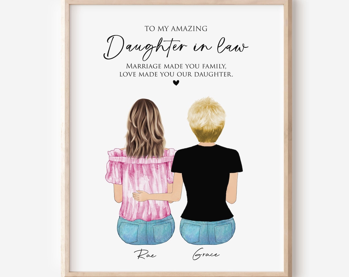 To My Amazing Daughter In Law Family Quote Portrait Gift Poster