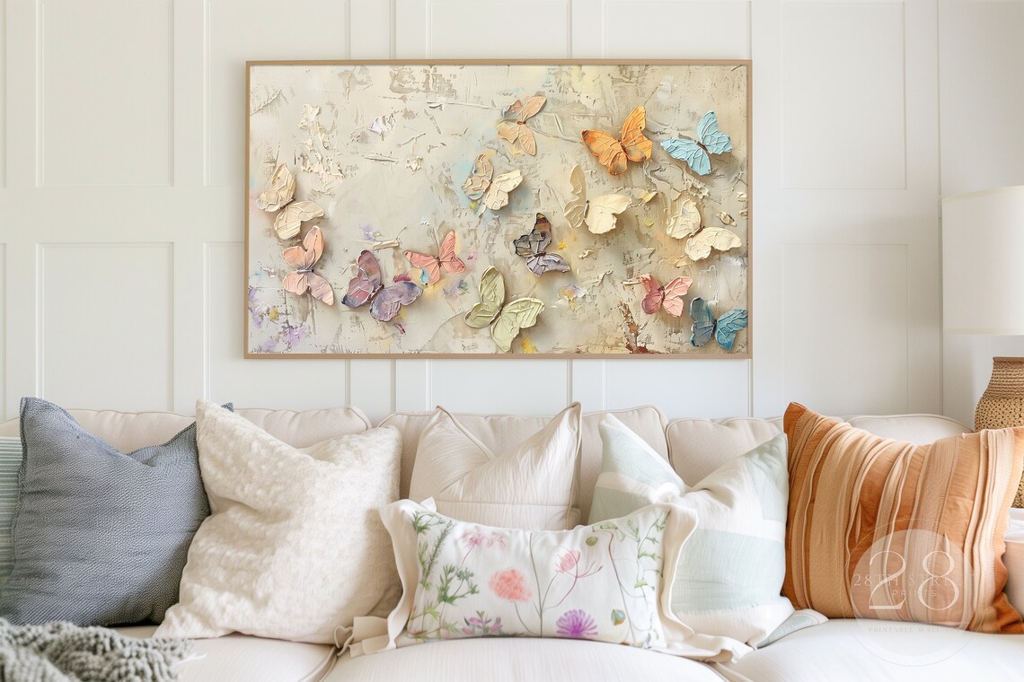 Spring Pastel Butterflies Art Print, Seasonal Decor - Image 3