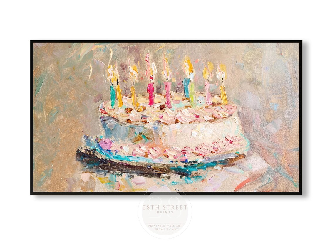 Birthday Cake Fun Art Print, Kids Birthday Decor - Image 3