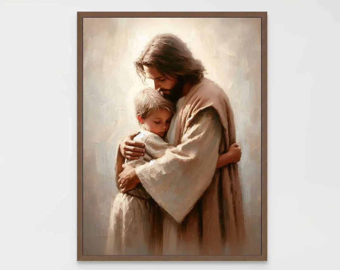 Jesus And Boy Christian Painting, Bible Art