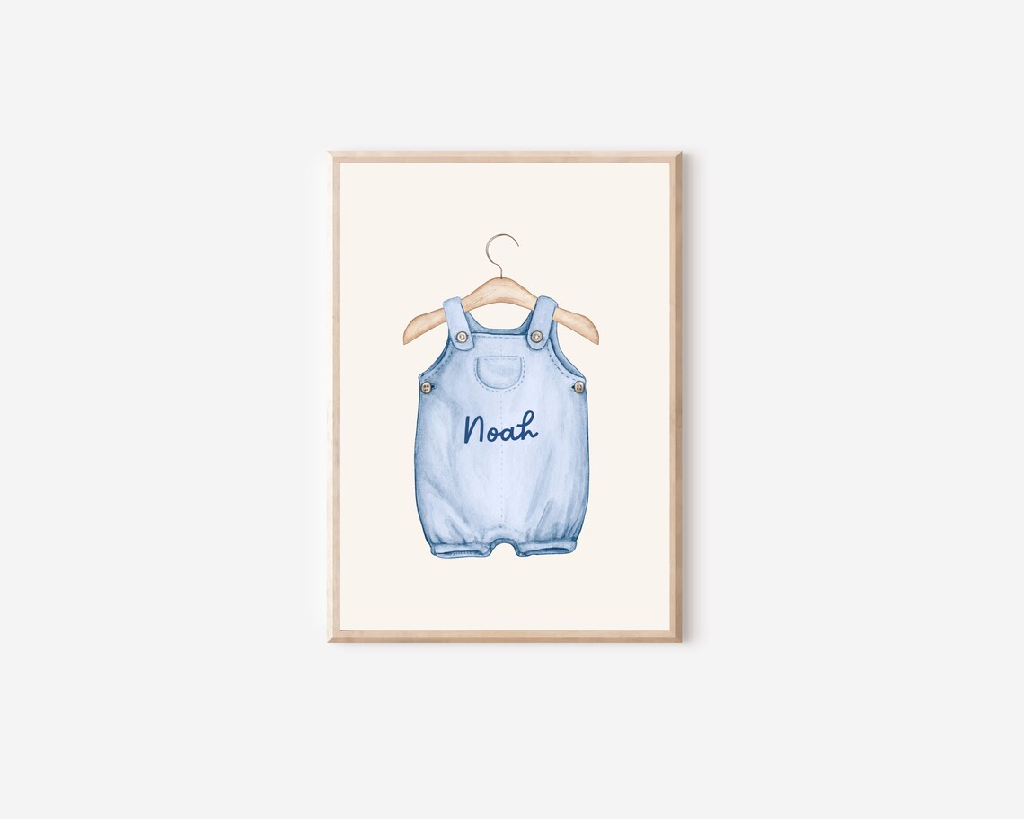 Boho Personalized Baby Boy Name Sing Nursery Poster - Image 4
