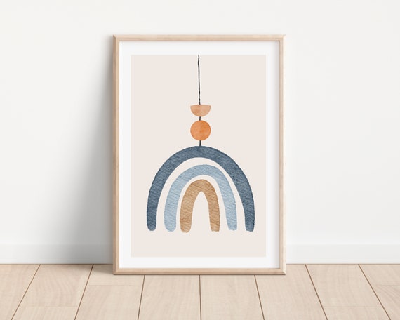Minimalist Rainbow Art Print, Nursery Decor