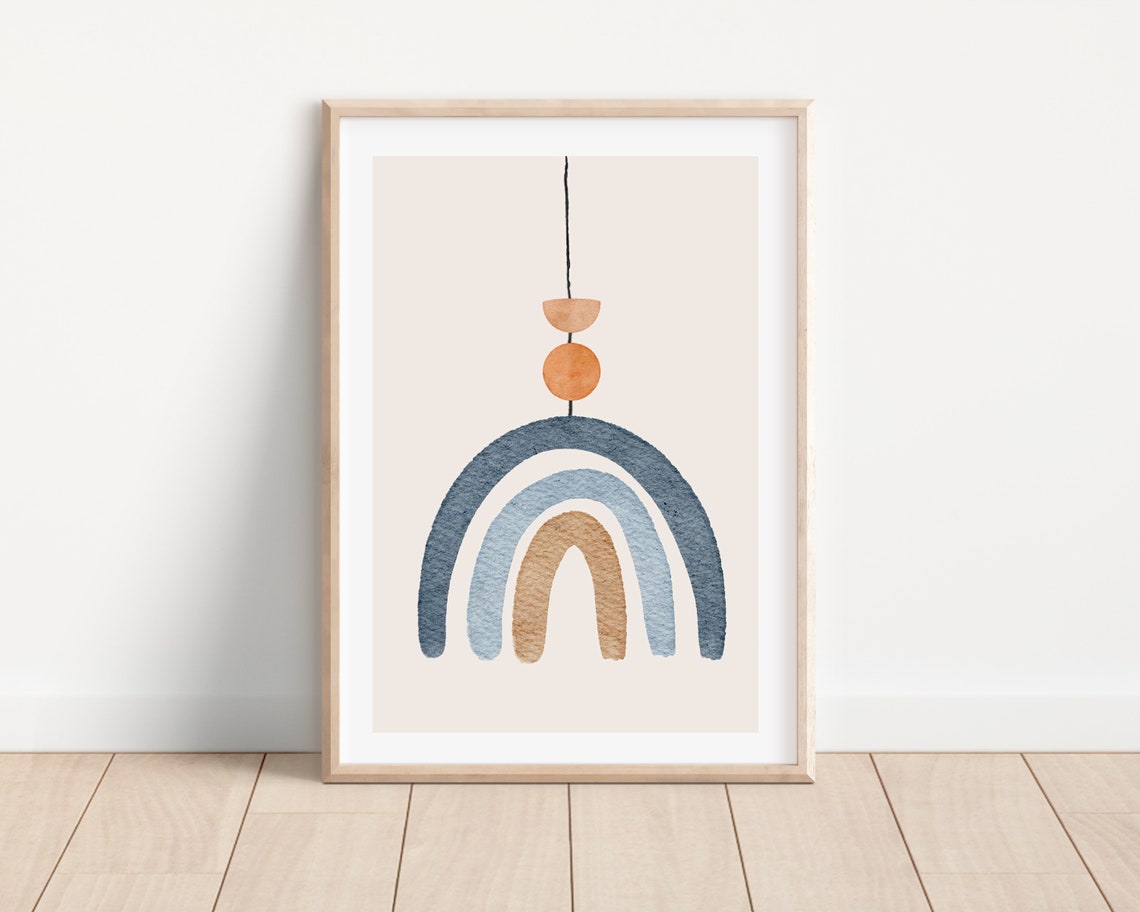 Minimalist Rainbow Art Print, Nursery Decor