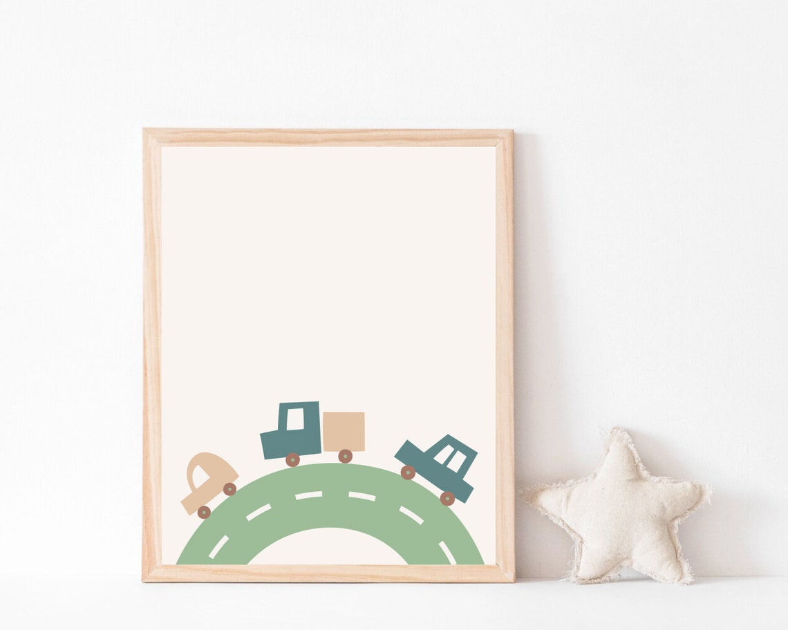 Boho Car Nursery Art Print, Transport Wall Decor - Image 2