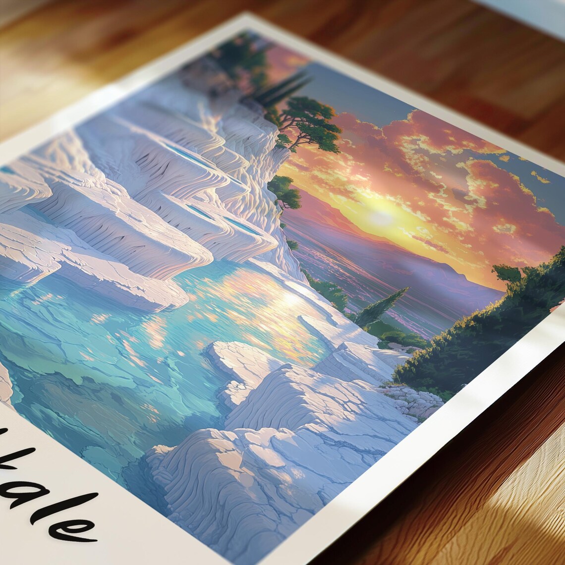 Pamukkale Turkey Minimalist Travel Poster - Image 2