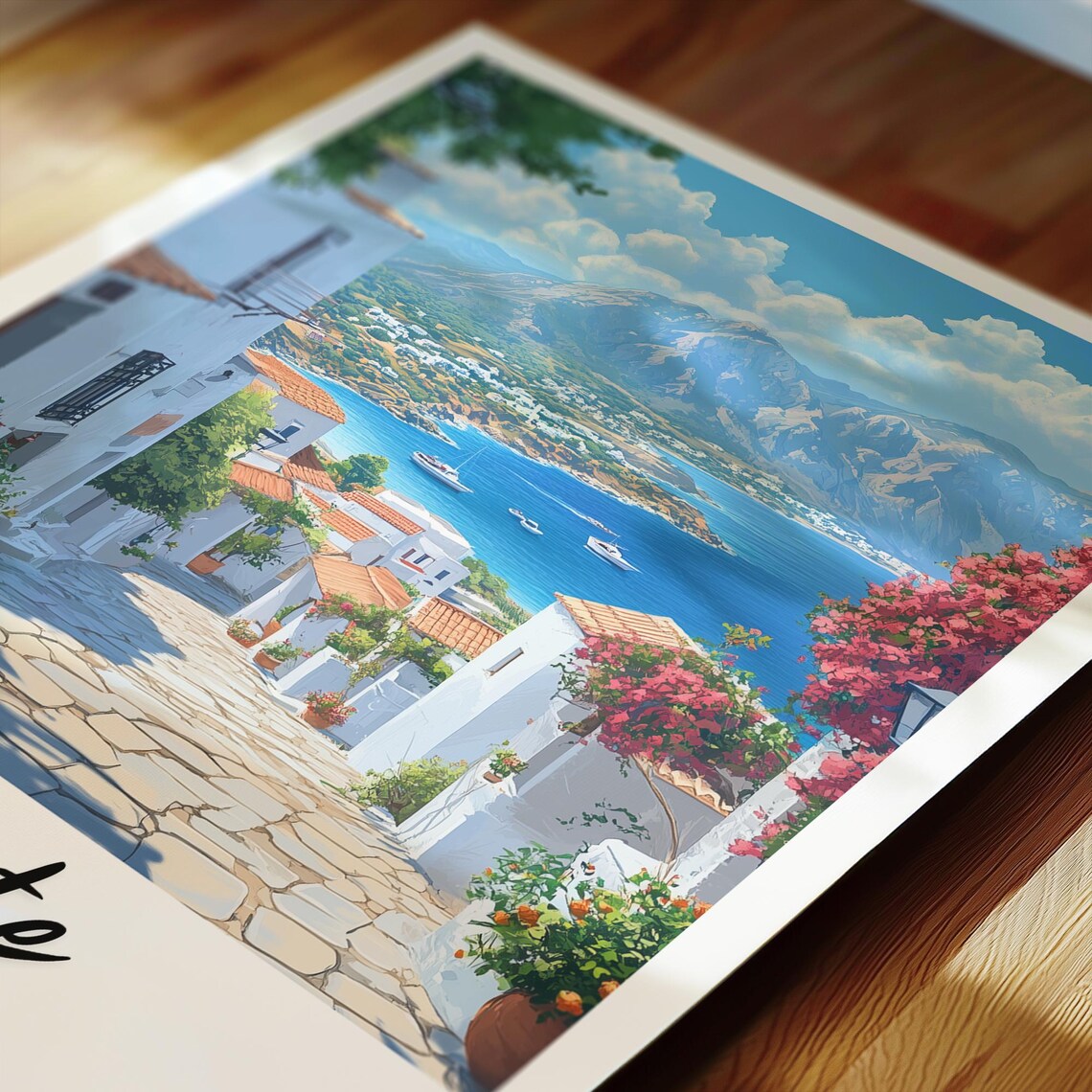 Crete Greece Travel Poster, Minimalist Europe - Image 2