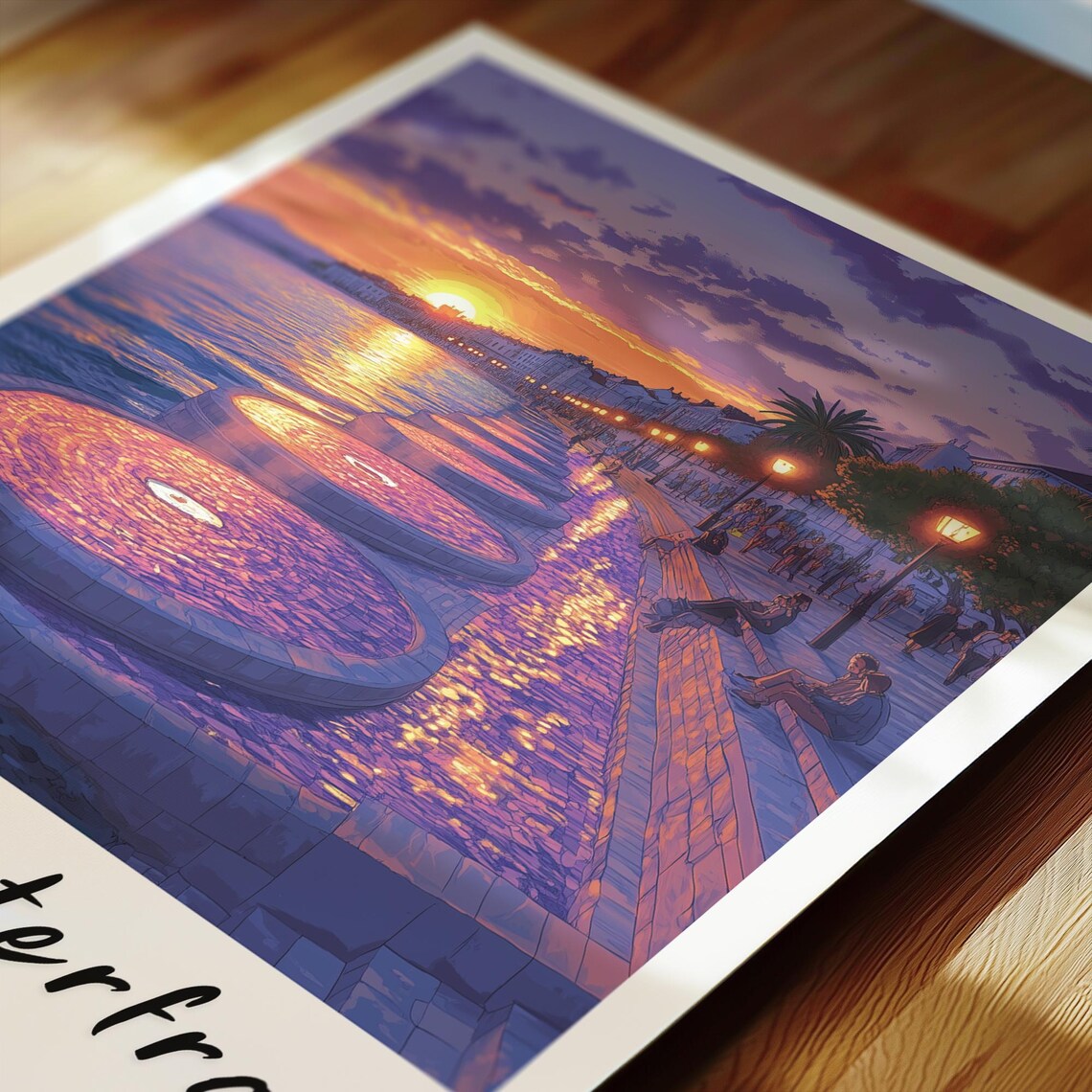 Zadar Waterfront Travel Poster, Croatia Illustration - Image 2