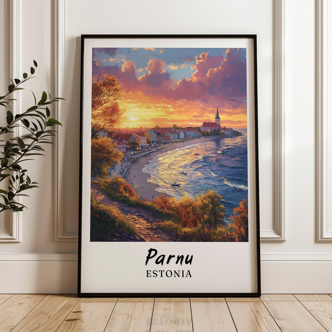 Pärnu, Estonia Wedding Gift Illustration