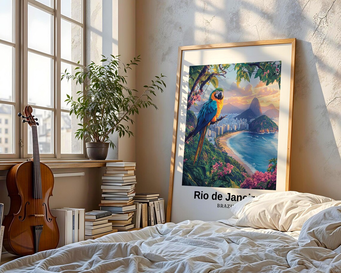 Rio De Janeiro Travel Poster, Brazil Illustration - Image 3