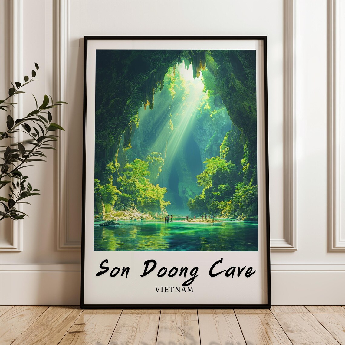 Son Doong Cave Vietnam Travel Poster, Minimalist