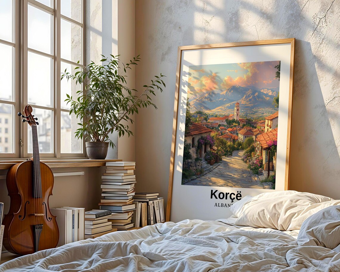 Korce Travel Poster, Albania Wedding Gift - Image 3