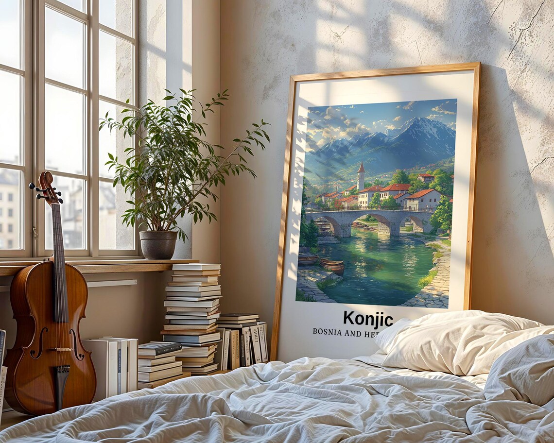 Konjic Travel Poster, Bosnia And Herzegovina - Image 3