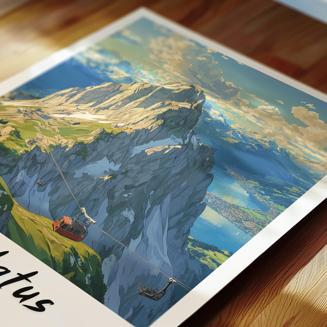 Mtpilatus Switzerland Travel Poster, Minimalist - Image 2