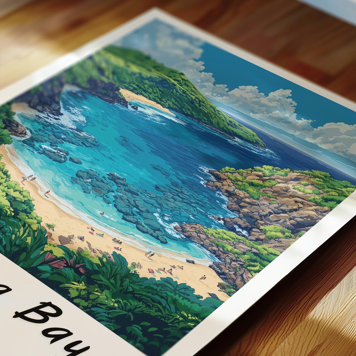 Hanauma Bay Hawaii - Minimalist Travel Poster - Image 2