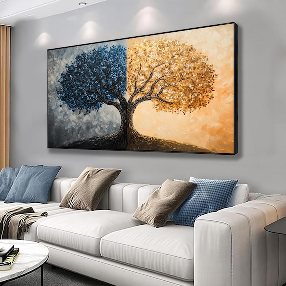 Modern Tree Painting, Tree Wall Decor Poster