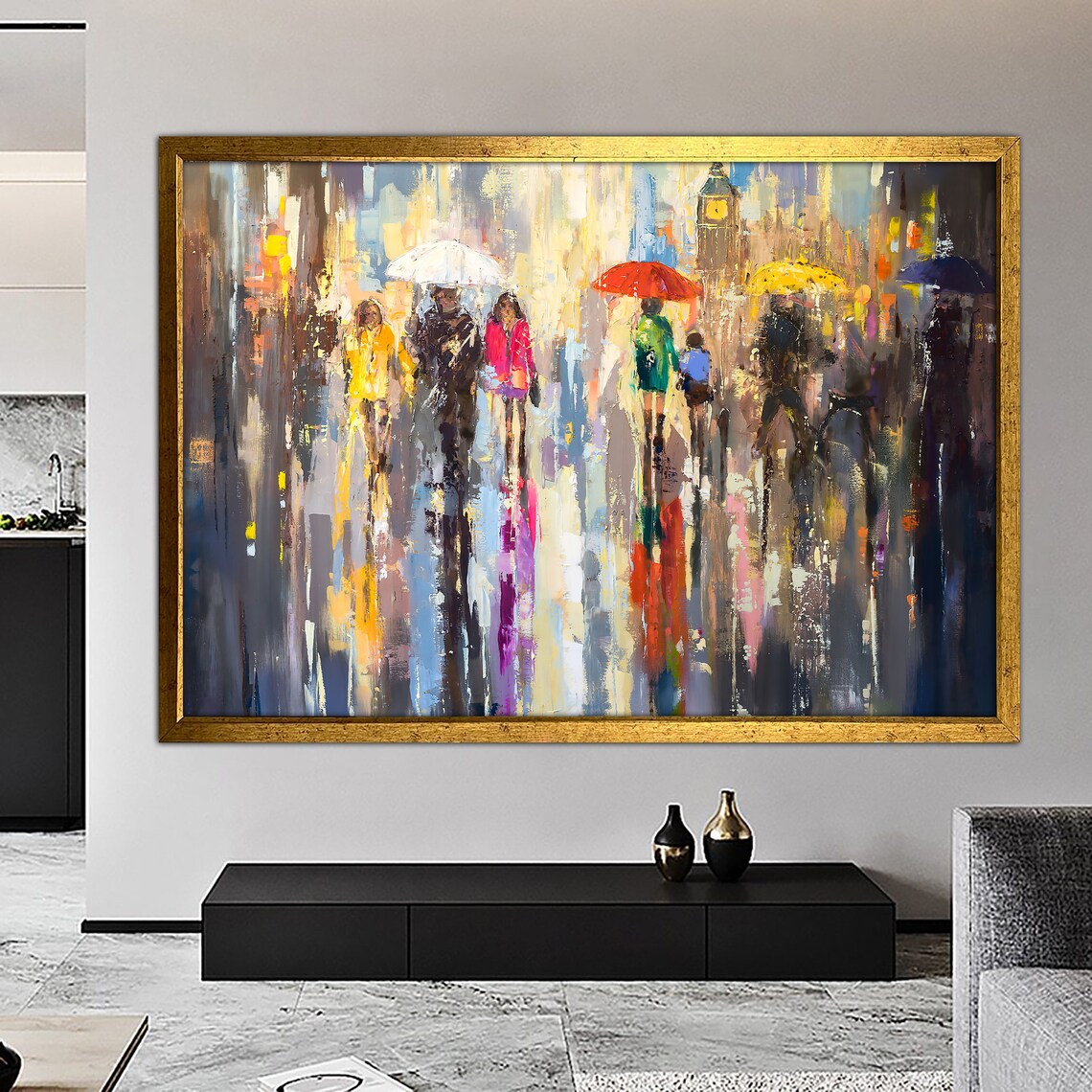 Abstract & Modern Living Room Wall Poster Print