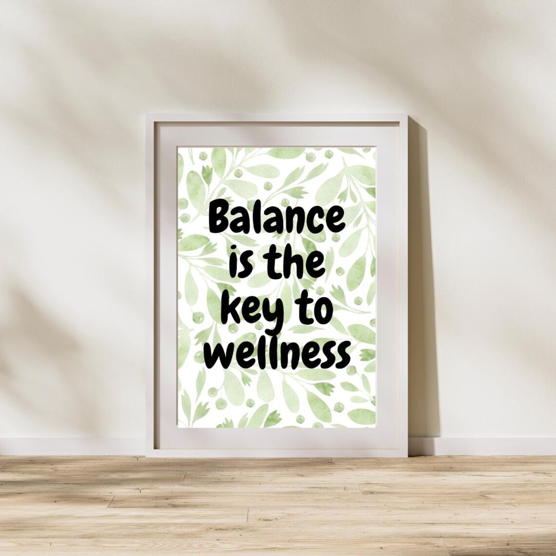 Balance Key To Wellness Motivational Quote Print - Image 4