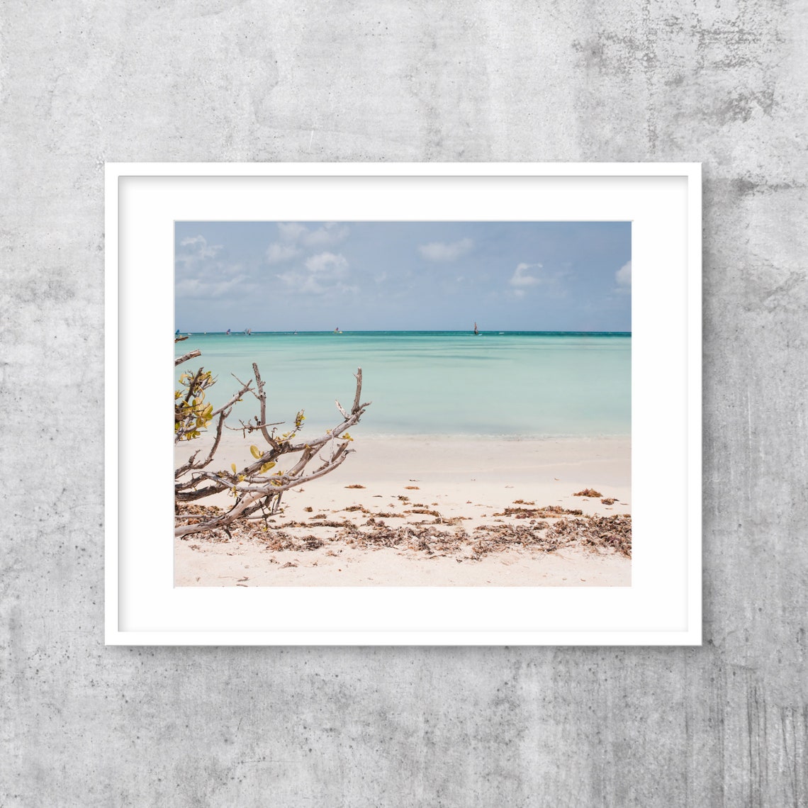 Aruba Beach Kitesurfing Travel Poster - Image 3