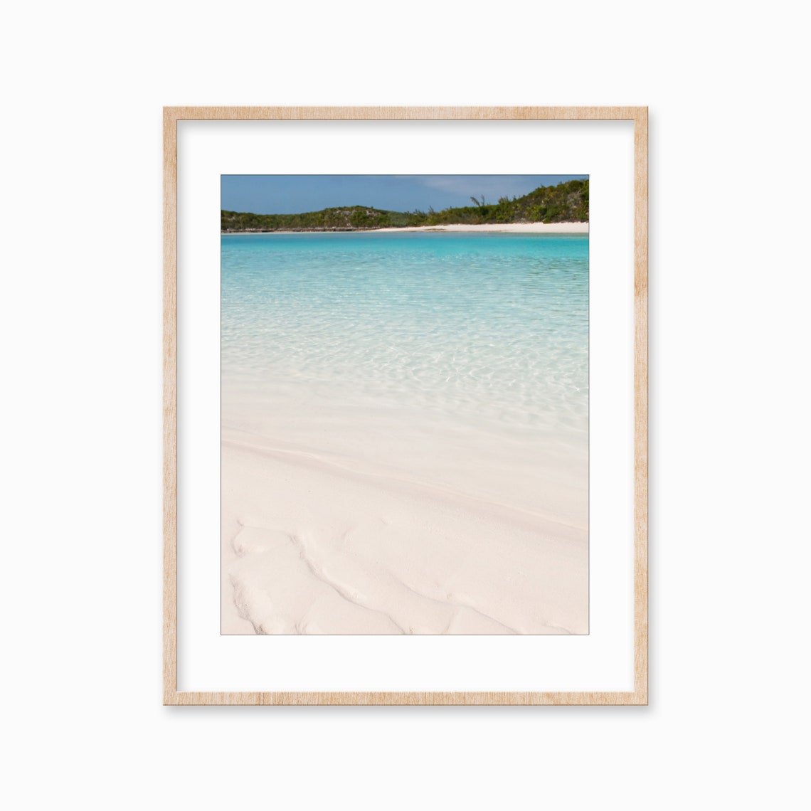 Crystal Clear Shallow Water Over Soft White Sand Beach Poster