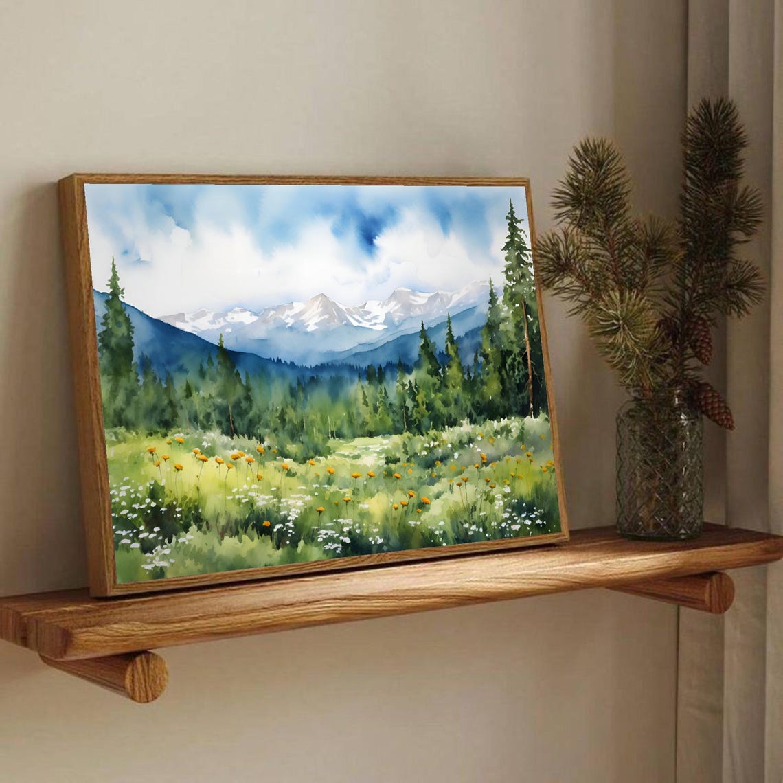 Cheaha Mountain Alabama Wildflower Meadow Snow Peak Art Poster - Image 3