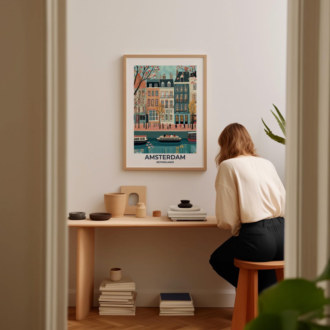 Amsterdam Travel Poster Amsterdam Poster Amsterdam Travel Print Amsterdam City Print Travel Print Travel Poster Amsterdam Wall Decor - Image 3