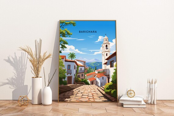 Barichara Colombia Travel Print Poster Wall Art Vintage De