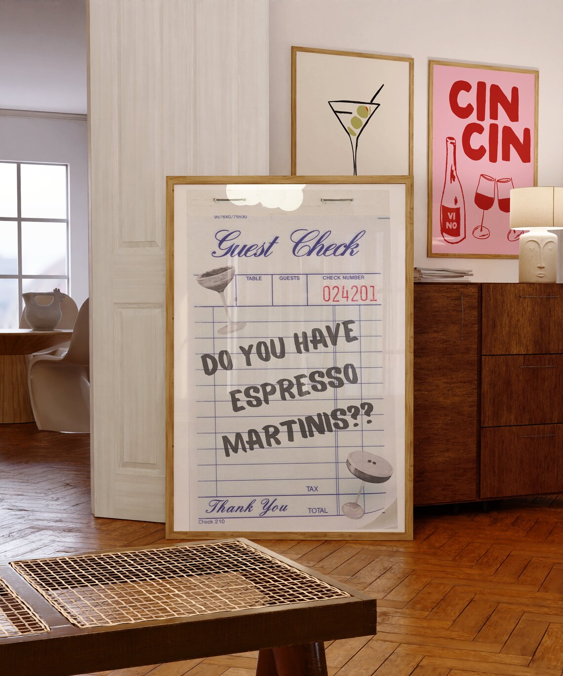 Espresso Martini Guest Check Minimal Art Print