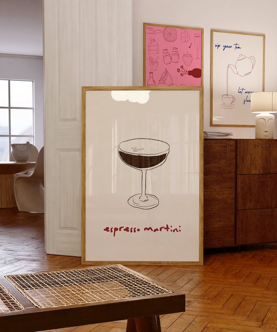 Espresso Martini Print, Bar Cocktail Poster