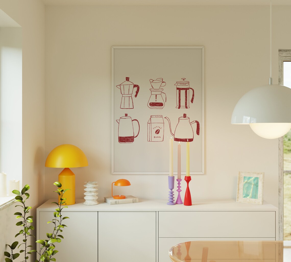 Large Hand Coffee Kitchen Decor Art Print - Image 2