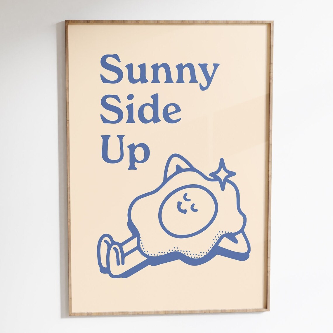 Sunny Side Up Retro Positive Quote Art Print