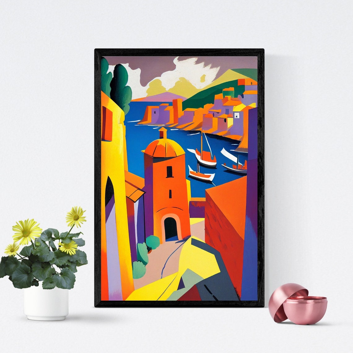 Colourful Abstract Wall Art Mattisse Landscape Wall Art Living Room Abstract Home Decor Matisse Vibrant Wall Decor - Image 2