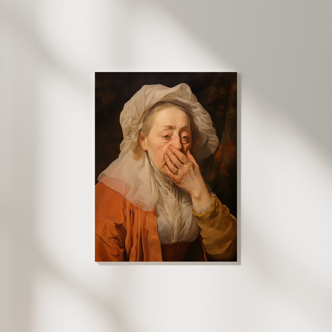 Funny Renaissance Woman Vintage Humorous Bathroom Stinky Art Poster - Image 3