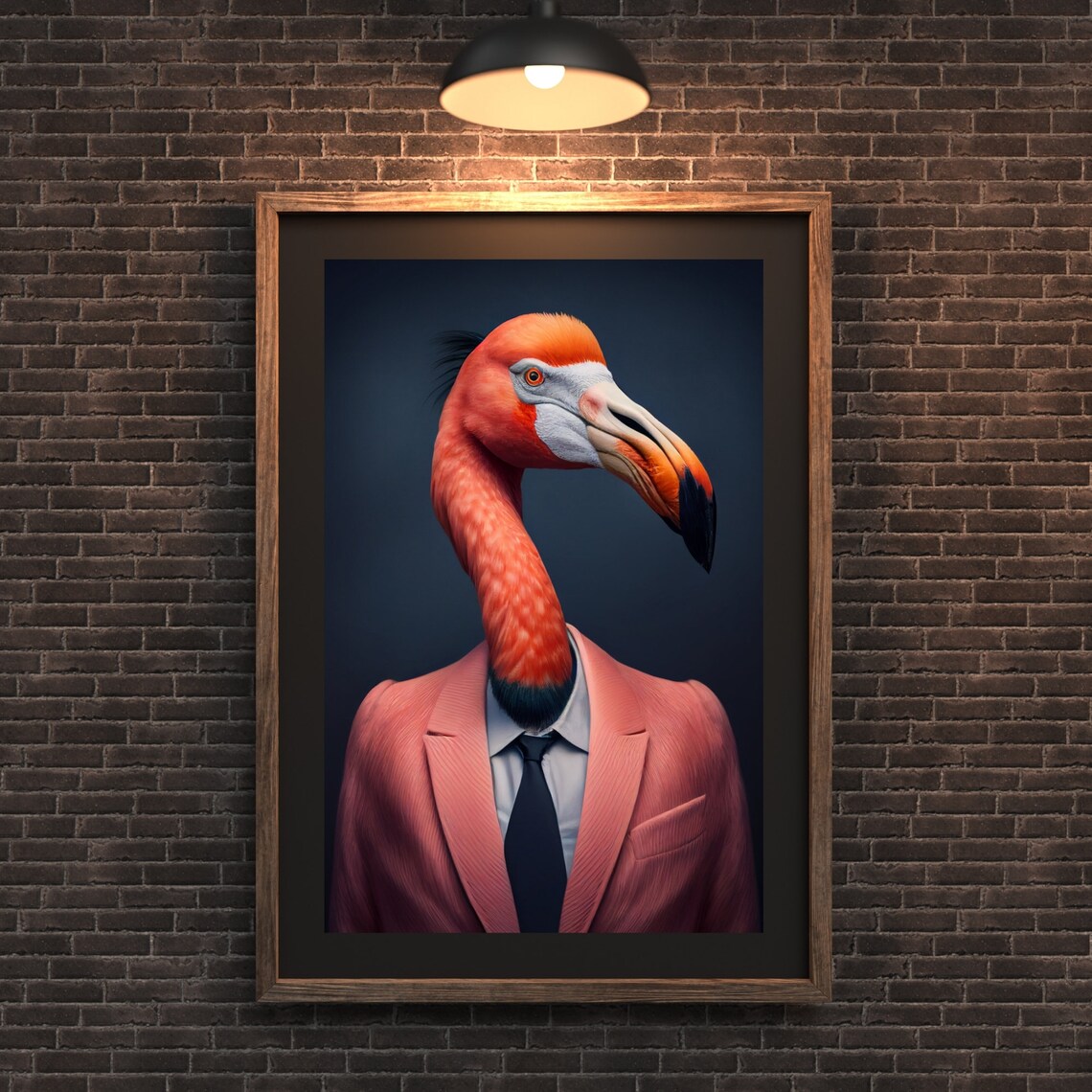 Flamingo Print, Vintage Painting Animal Art Print - Image 3