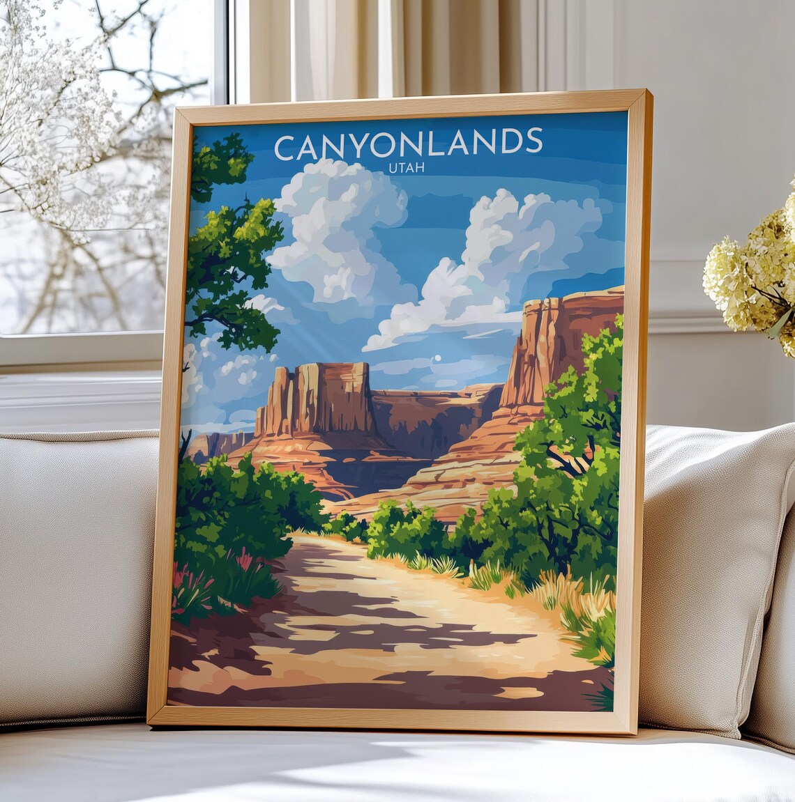 Canyonlands Utah Red Rock Desert Mesa National Park Travel Poster