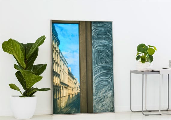 Abstract Cityscape Wall Art Print Modern Architectural Decor