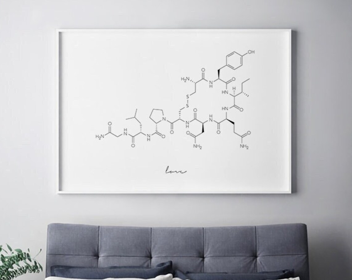 Oxytocin Molecule Chemistry of Love Art Print