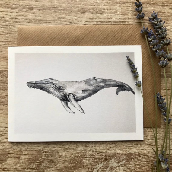 Whale Card Art Print