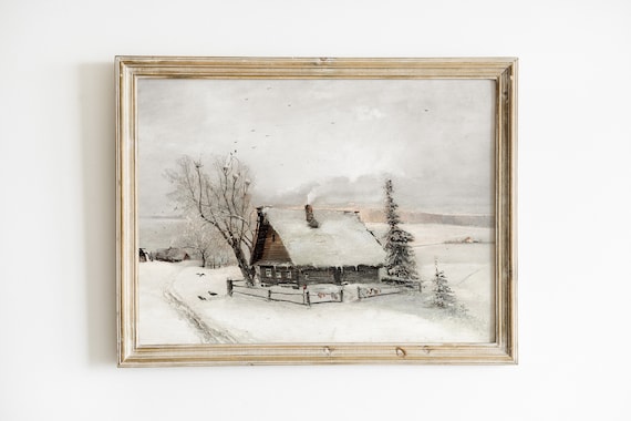 Christmas Vintage Holiday Winter Poster
