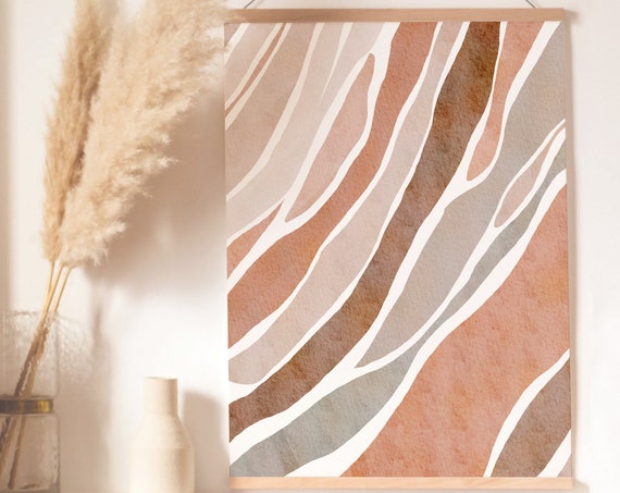 Terracotta Art Print Minimalist Print Art Print Boho Decor Abstract Print Abstract Art