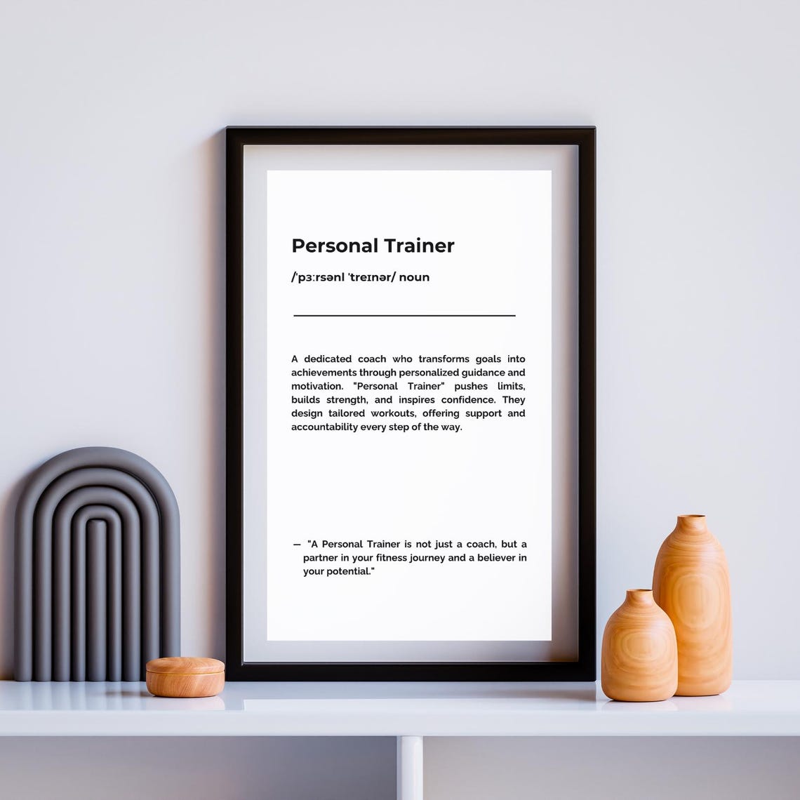 Personal Trainer Definition Poster Fitness Coach Gift Wall Decor - Image 3