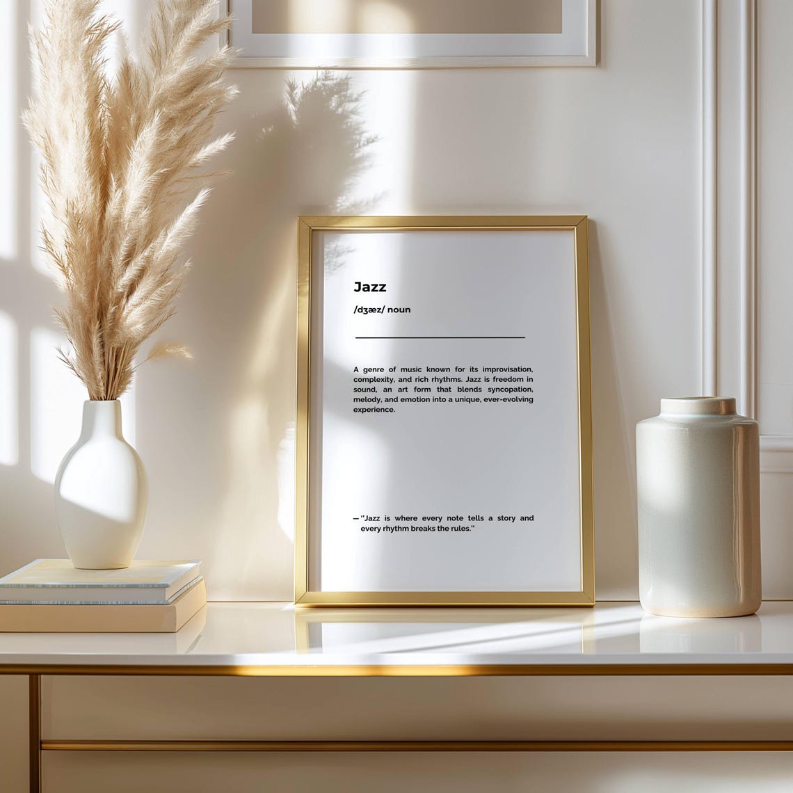 Jazz Definition Minimalist Typography Music Print Gift Decor - Image 2