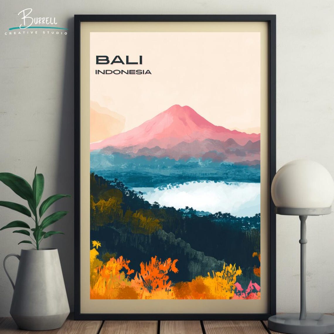 Bali Indonesia Mount Batur Volcano Over the Lake Dawn Poster - Image 5