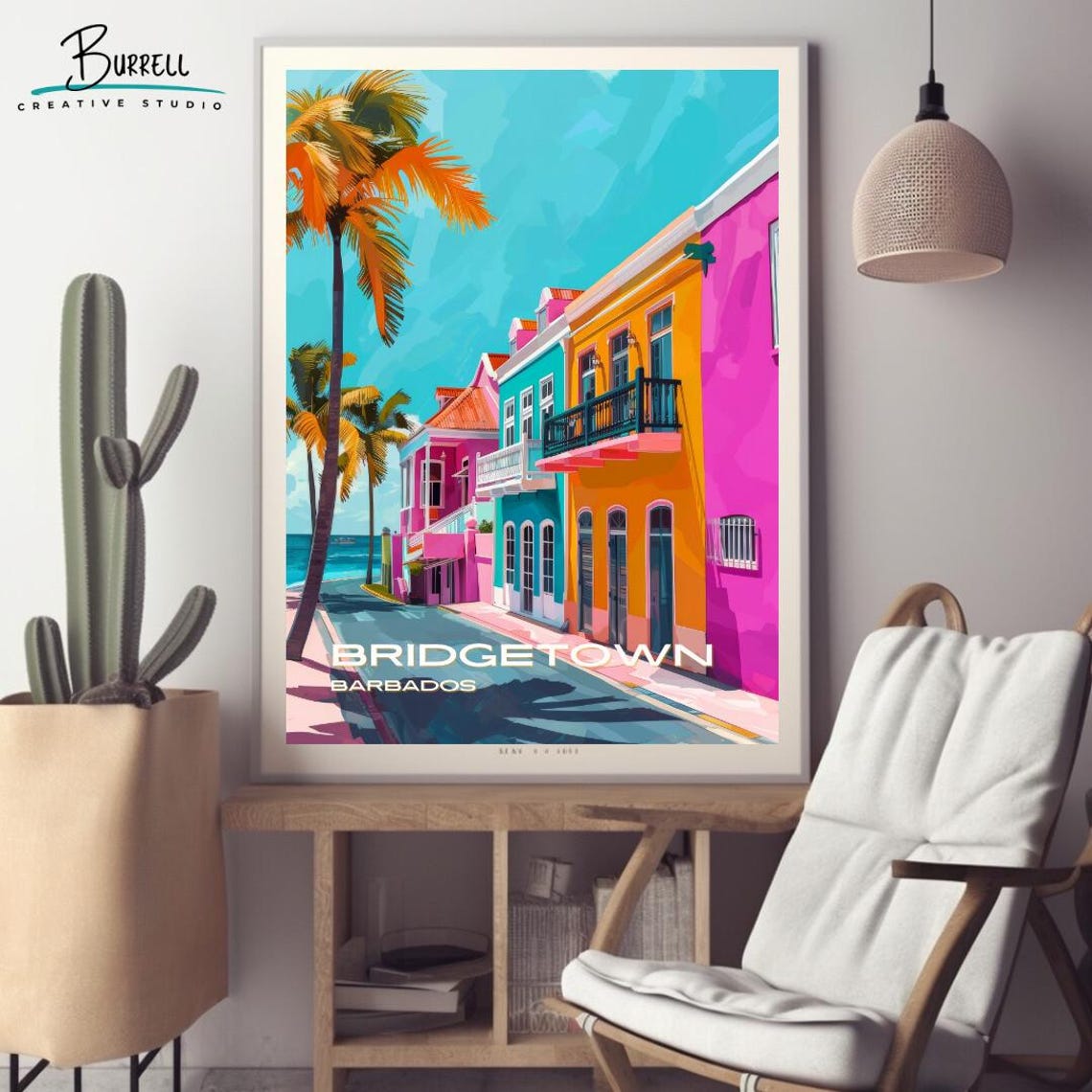 Bridgetown Barbados Relaxing Scenery Travel Poster Wall Art Poster Print - Image 2