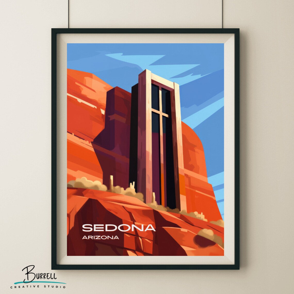 Sedona Arizona Chapel of the Holy Cross Red Rocks Scenic Poster