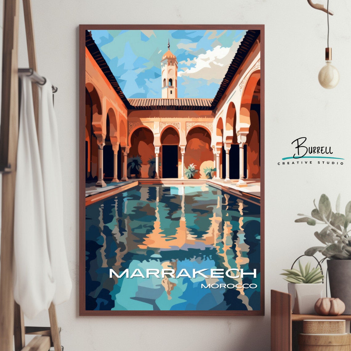 Marrakech Morocco Architecture Travel Poster Wall Art Poster Print - Image 4