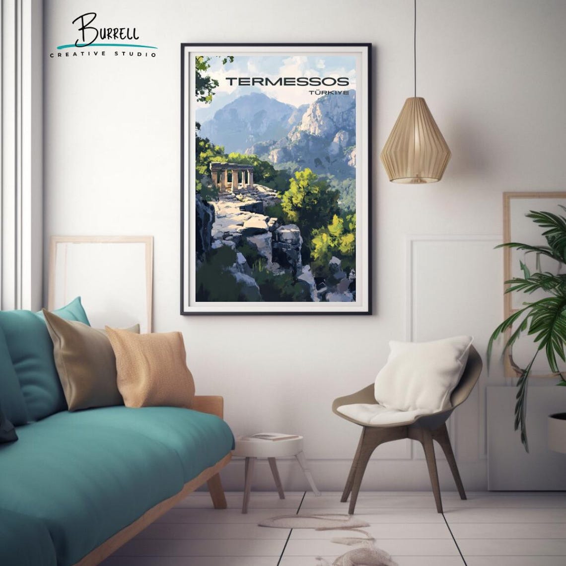 Termessos Turkiye Ancient Ruins Pine Forest Mountain Scenery Poster - Image 3