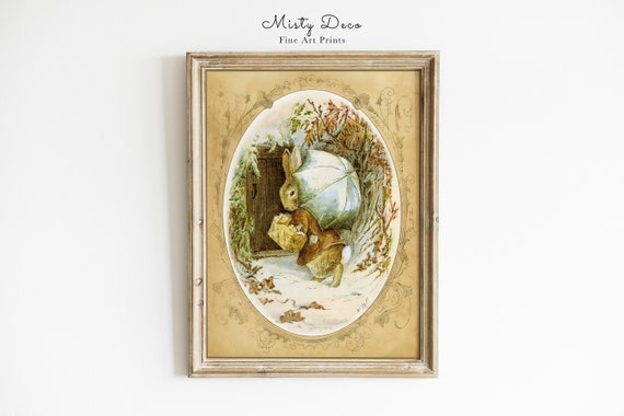 Beatrix Potter Rabbit Vintage Illustration Art Print